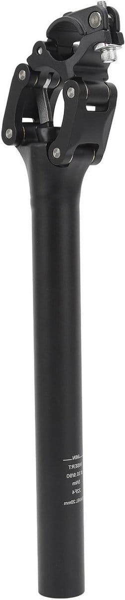 Fiets Zadelpen - Schokdemper - Comfortabel Fietsen - Vier Link Structuur - 30.9 Mm - Zwart