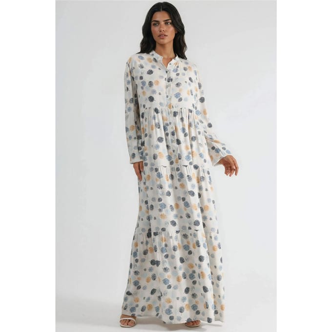 Comfortabele Patronen Maxi Jurk
