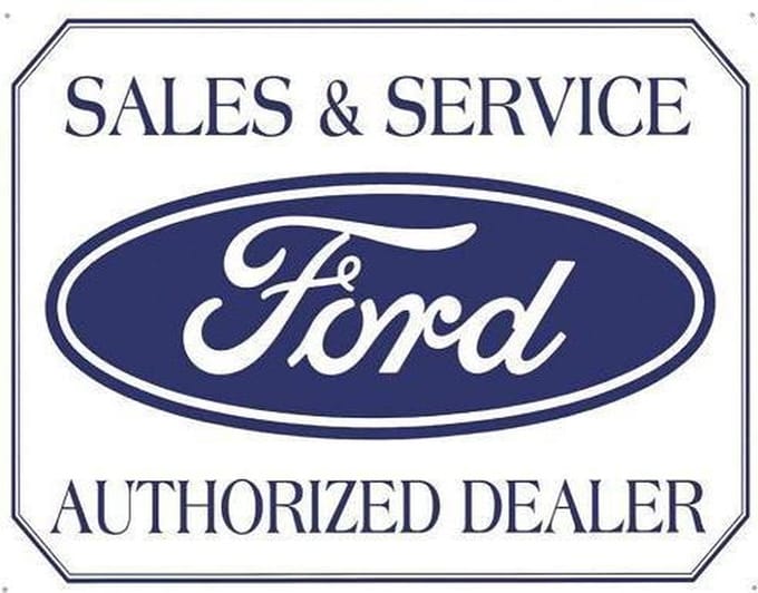 Ford Sales & Service Metalen wandbord 31,5 x 40,5 cm.