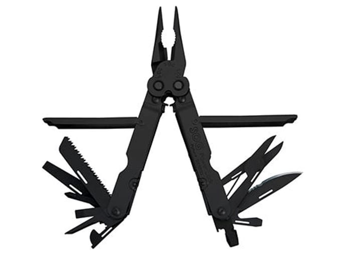 SOG Knives PowerLock Black EOD Clampack Zakmes - Zwart