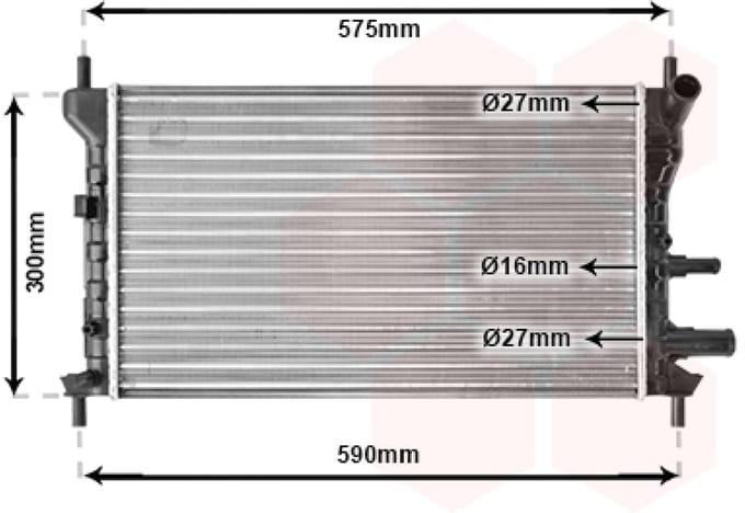 Van Wezel - RADIATOR VOOR FORD FIESTA IV 1995-1999 1001855