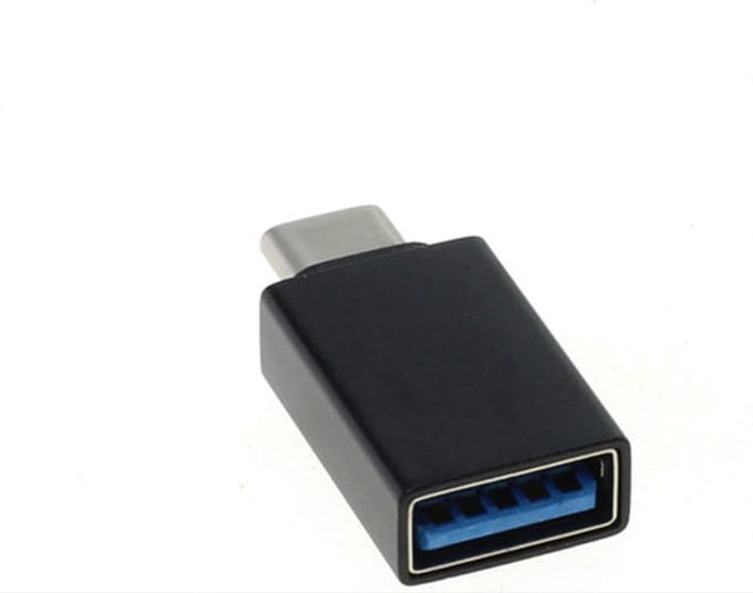 *** USB-C OTG Adapter - USB 3.2 Gen 1 - Rechthoekig - Zwart van Heble® ***