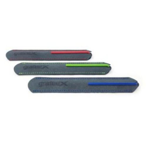 Pininfarina grafeex etui voor balpen, kleur grijs met zwarte stiksel
