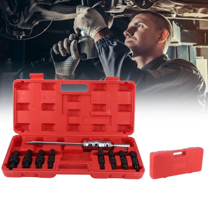 Ensemble d'extracteurs de roulements intérieurs à trou borgne, 9 pièces, marteau coulissant, kit d'outils internes 832 mm red