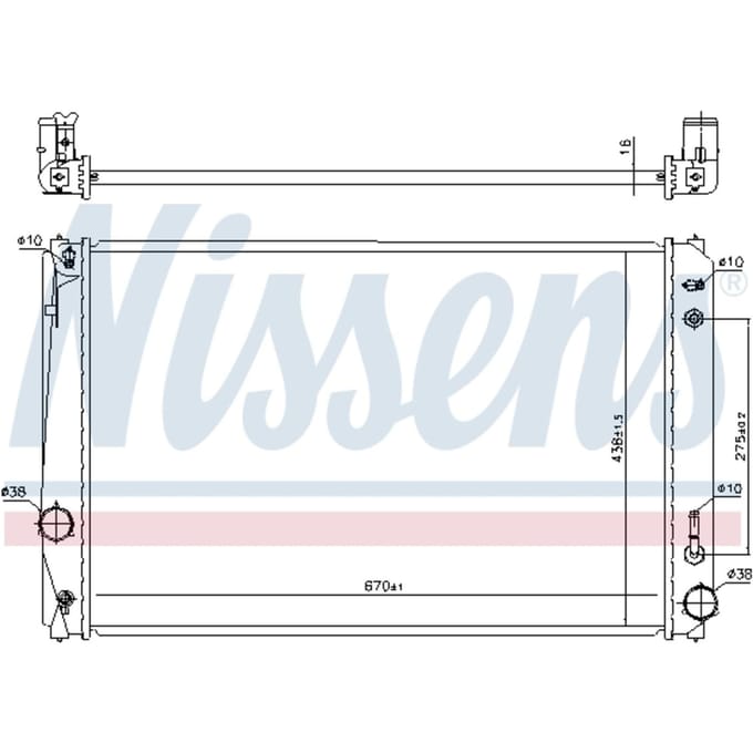 Radiator, motorkoeling NISSENS 646928