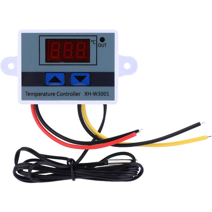 DC 12V 120W Digitale Temperatuurregelaar Thermostaatschakelaar met Waterdichte Sensor Sonde gray