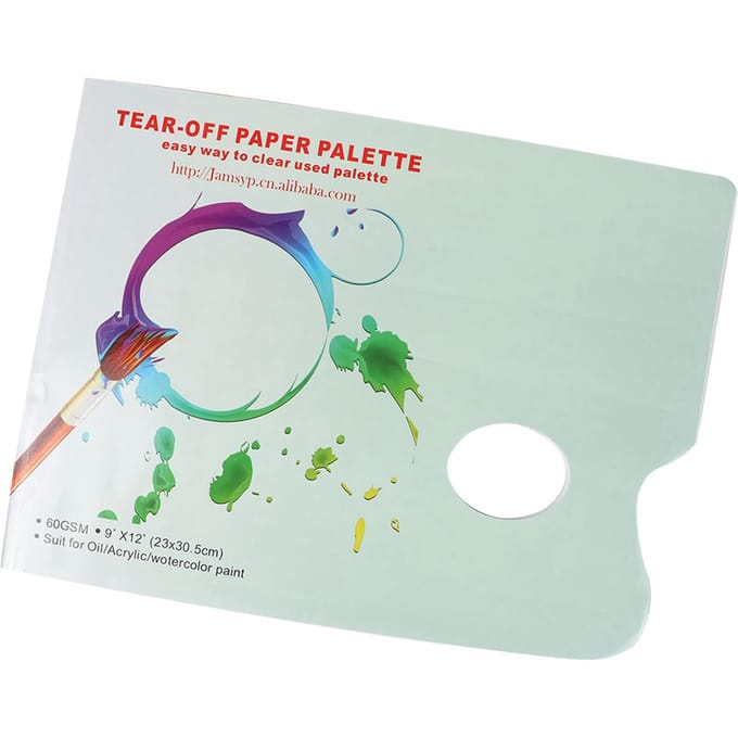 A4 Afscheurpalet 30 Vel voor Aquarel Olieverf Gouache Kunstenaarsbenodigdheden white
