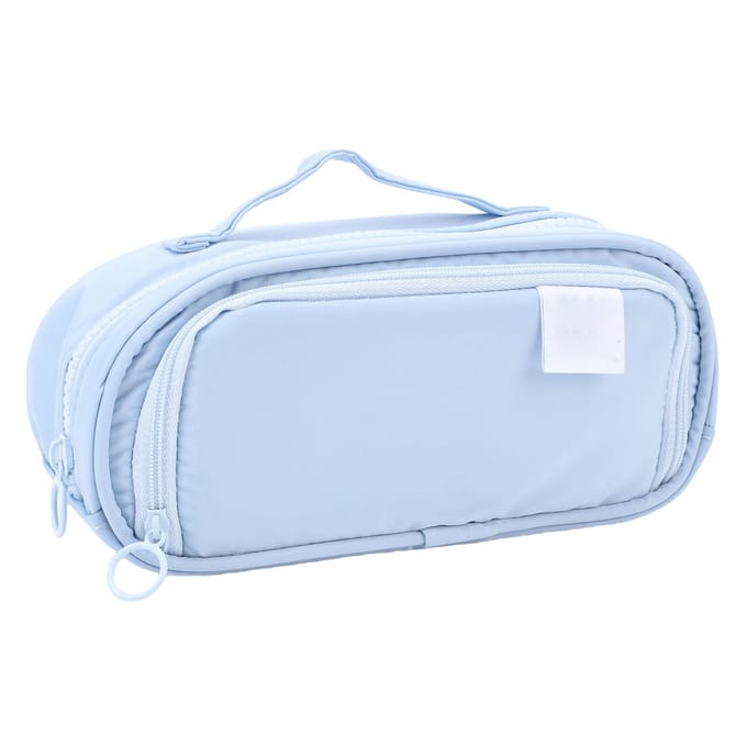 Etui met Uitschuifbare Structuur Uitbreidbaar Opvouwbaar Pennenzak Canvas Schrijfwaren Organizer voor Kantoor Schoolspullen white