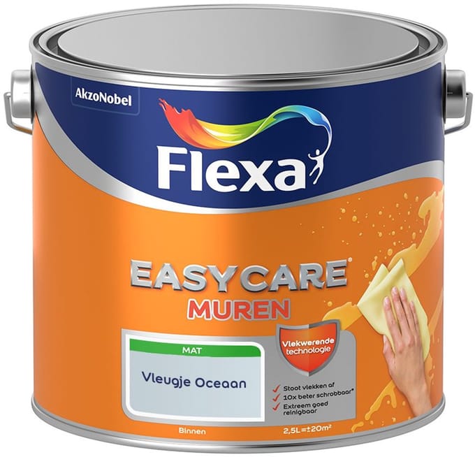 Flexa - Easycare Muren - Vleugje Oceaan - Mengverf - 2,5 L