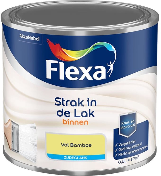 Flexa - Strak In De Lak Binnenlak Zijdeglans - Vol Bamboe - Mengverf - 500 Ml