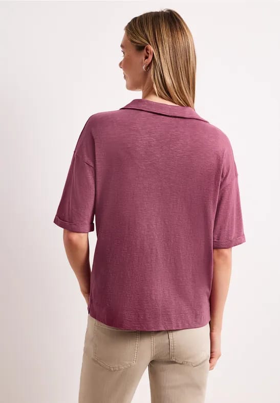 Jersey poloshirt met korte mouwen