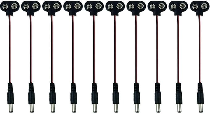 10x 9V Batterijklem met aansluitkabel voor Blokbatterijen