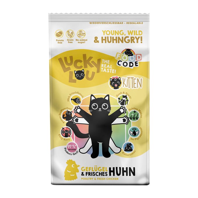 1,7kg Lucky Lou Kitten Gevogelte & Kip droogvoer voor katten