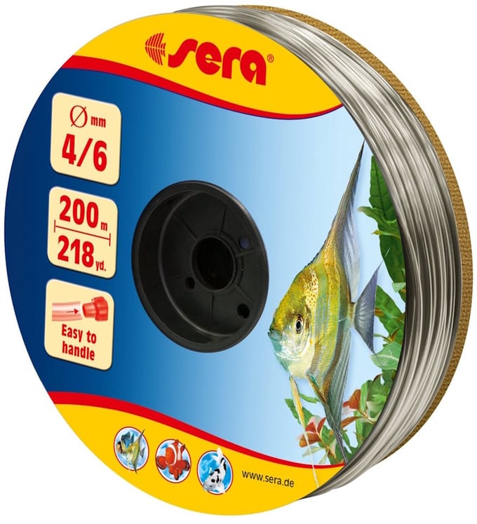 Sera Slang 4/6 Grijs 200 Meter Katrol