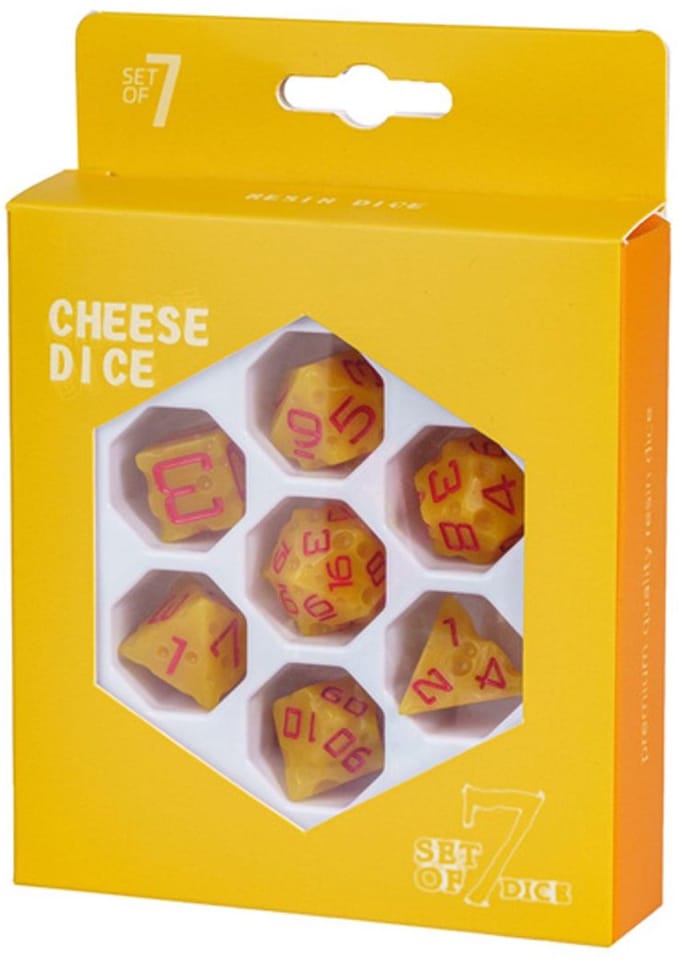 HOT Games dobbelstenen set kunststof 7-delig voor spelplezier.
