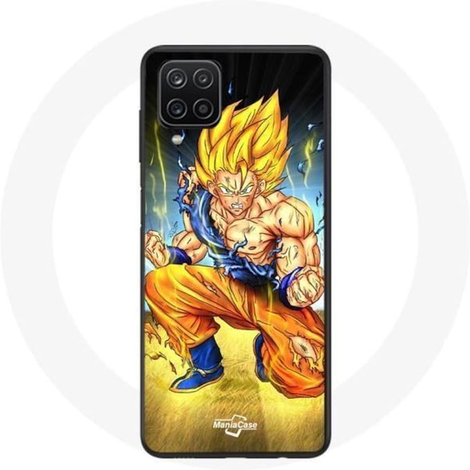 Coque Samsung Galaxy A12 Son goku dragon ball corps enervé