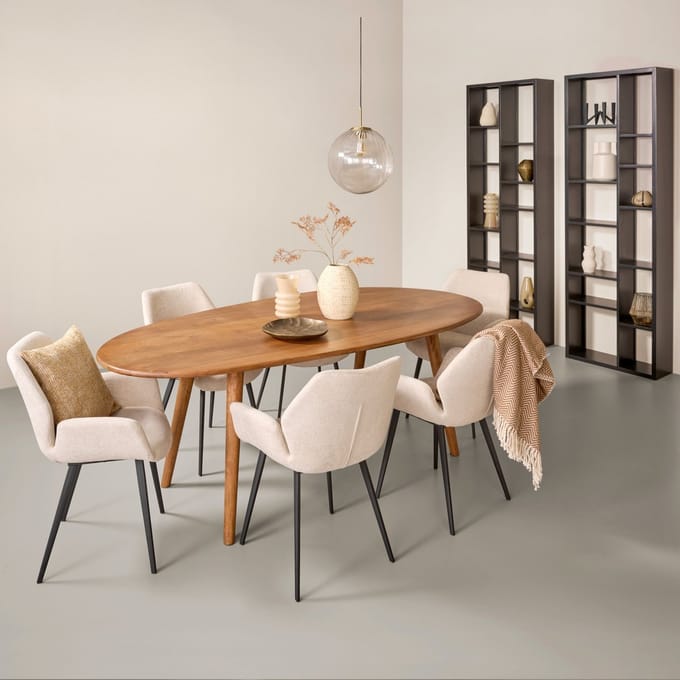 Eettafel Rego - Hout - Bruin - 240x76x110 cm (BxHxD)