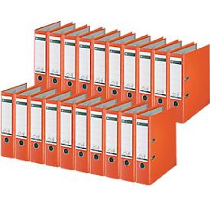 LEITZ® Map 1010, DIN A4, rugbreedte 80 mm, 20 stuks, oranje