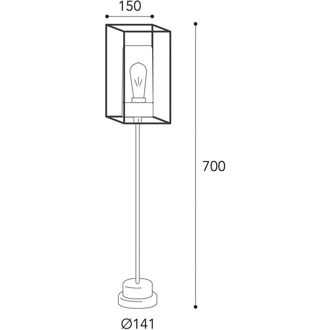 Moretti Luce Tuinverlichting Cubic³ 3370 messing antiek/opaal