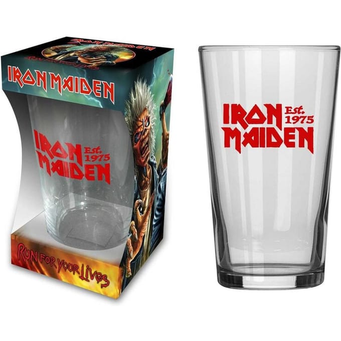 Iron Maiden Bierglas - Est. 1975 - voor Geen - transparant