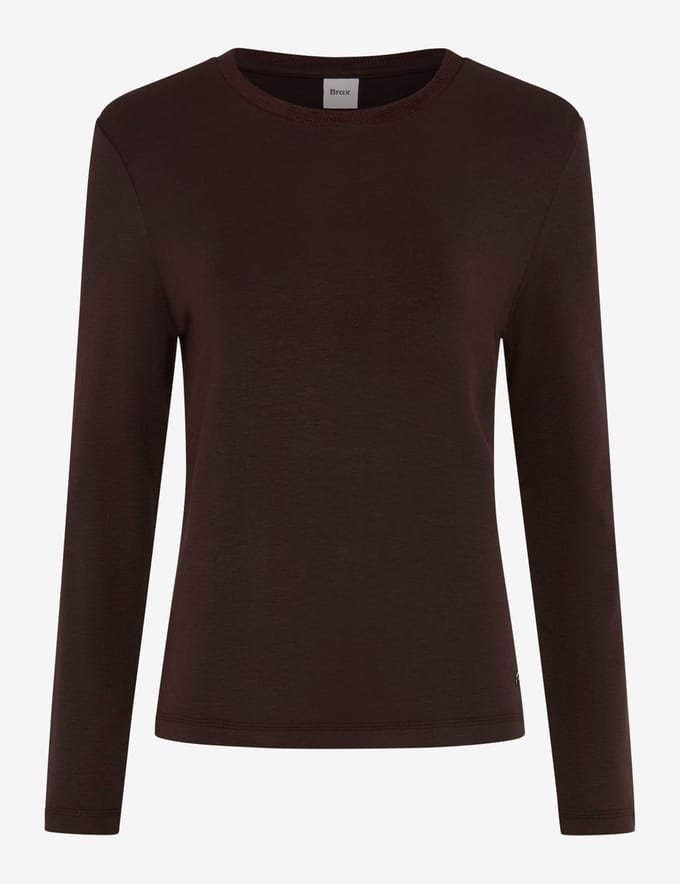 Brax Dames Shirt  Style CARINA L brunette, donkerbruin, maat 32