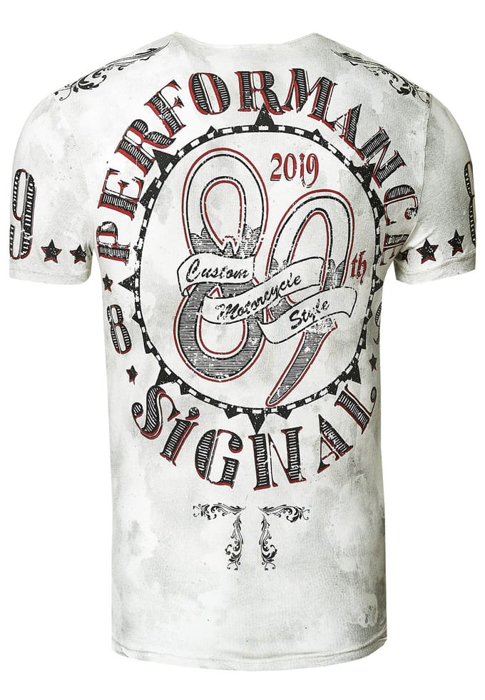 T-shirt met een was met schedelprint