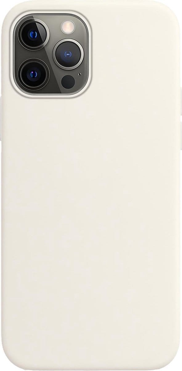 Hoes - Geschikt voor Apple iPhone 13 Pro Max - Sterk & Shockproof - Hoesje Cover - Siliconen Case - Wit