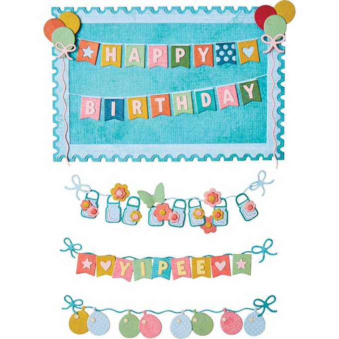Sizzix Thinlits Ponssjabloon "All about Banners"