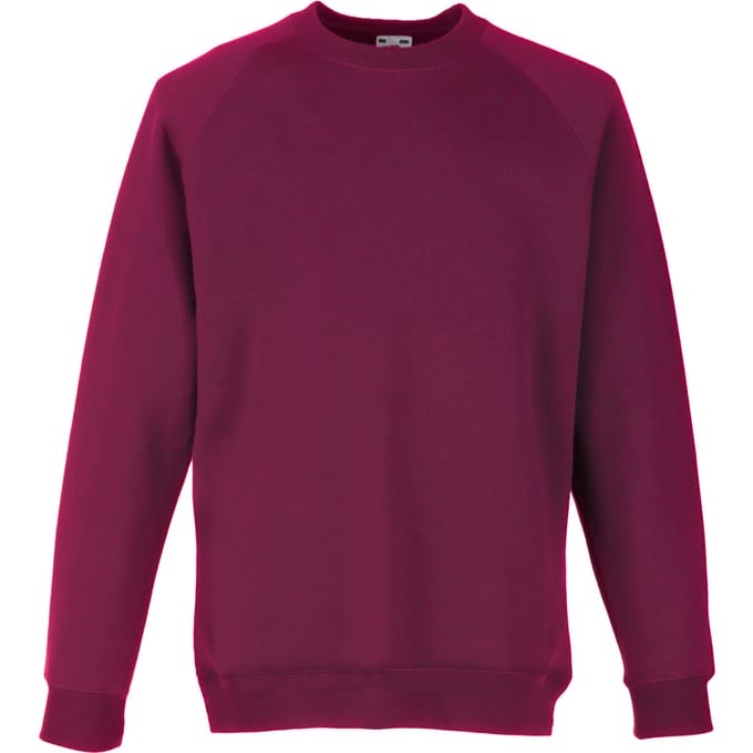 Fruit Of The Loom Kinderen Unisex Raglan mouwen Sweatshirt (Bordeux)