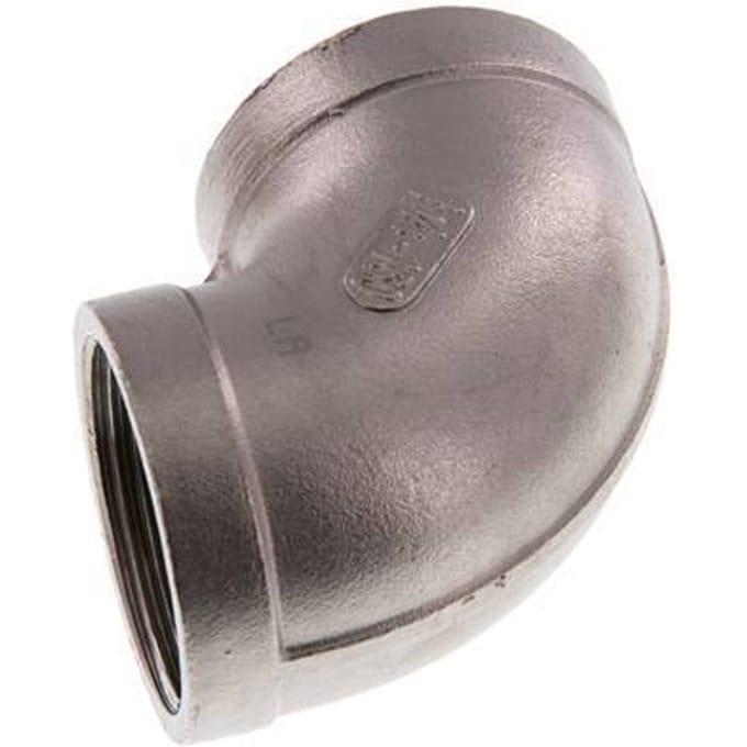 Rp 1 1/4'' RVS L-Fitting 90graden 16 Bar