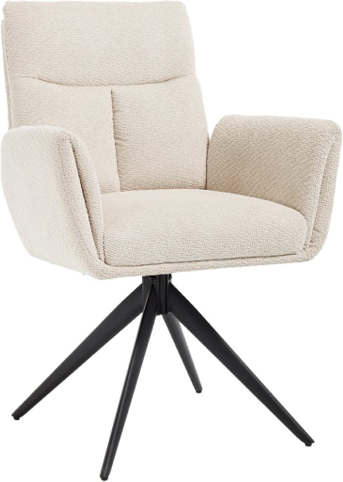 Tower Living Varzo Eetkamerstoel Draaibaar - Toro 25 cream