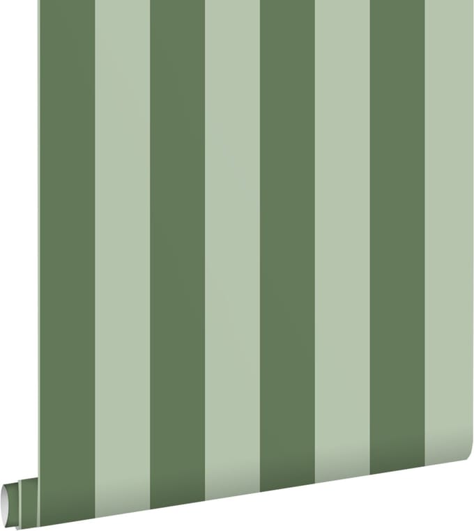 ESTAhome behang strepen donkergroen - 0.53 x 10.05 m - 131920
