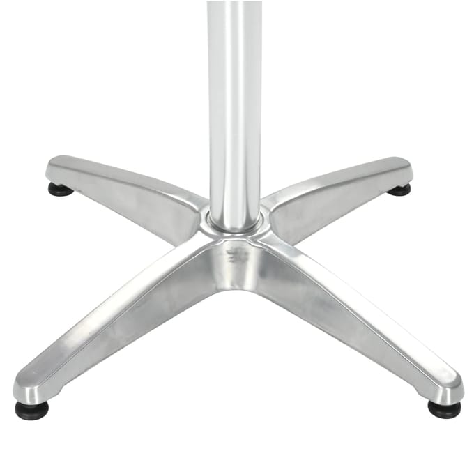vidaXL - Tuintafel - 80x80x70 - cm - aluminium - zilverkleurig