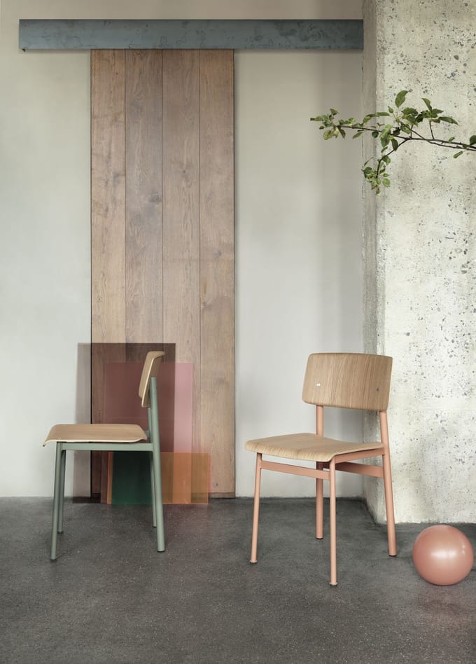 Muuto - Loft Stoel - eiken/ zwart - zonder armleuning - meerkleurig