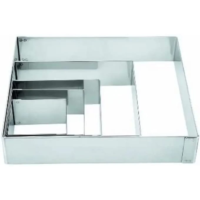 Vierkante roestvrijstalen gebaksring Lacor 6x6 cm