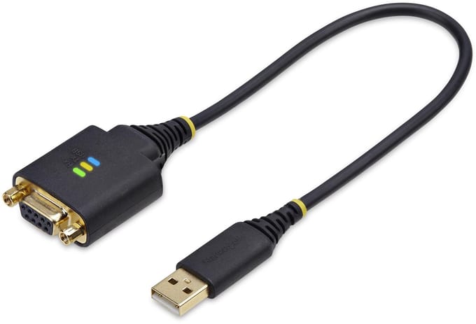 StarTech.com 30cm USB naar Null Modem Adapter/Converter Kabel, COM Retention, FTDI, USB-A naar DB9 RS232, Verwisselbare DB9 Schroeven/Moeren, ESD Bescherming, Windows/macOS/Linux