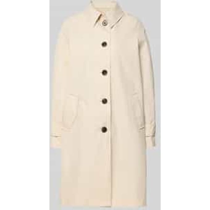 Regular fit Trenchcoat van Katoenmix