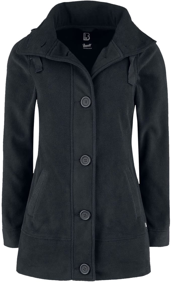 Brandit Tussenseizoensjas - Square Fleece - S tot 4XL - voor Vrouwen - zwart