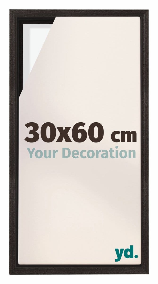 yd, Baklijst 30x60 cm Eiken Donker - Lijst voor Canvasdoek - MDF Lyon