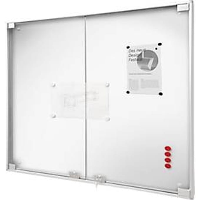 BST MEDIA DT vitrinekast, voor binnen, gehard veiligheidsglas, draaideur, displayformaat 21x DIN A4