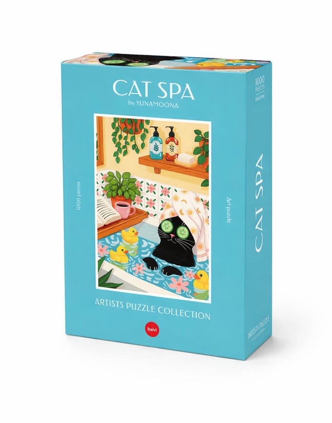 Kat spa puzzel (1000 stukjes) van Balvi