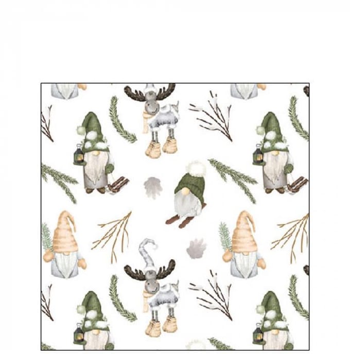 Ambiente Servetten 25cm Forest gnomes