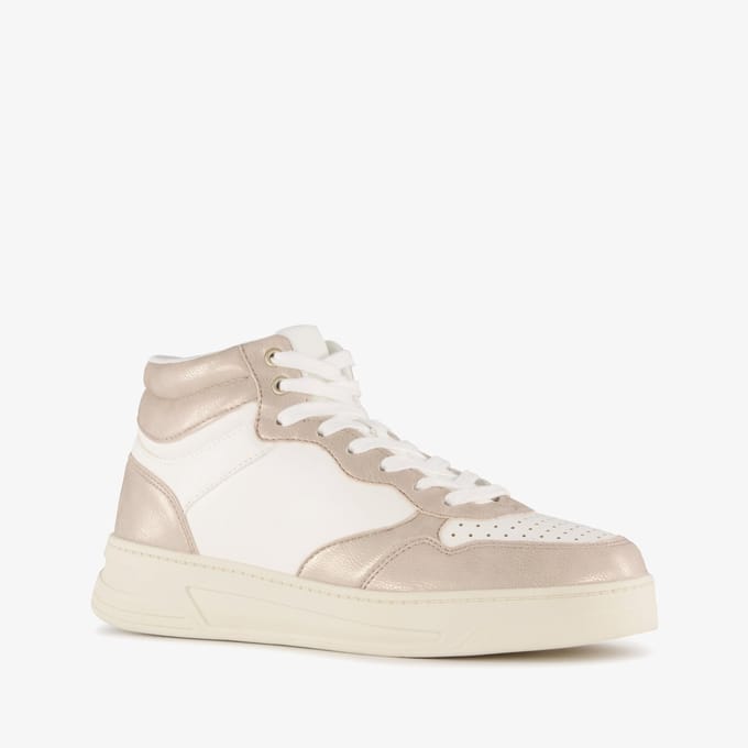 Blue Box hoge dames sneakers goud wit - Maat 41