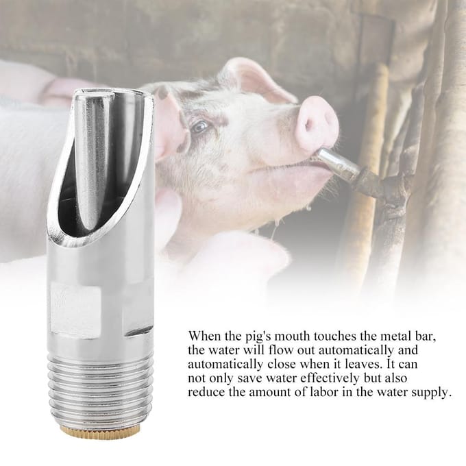 5 stuks RVS Automatische Varkensnippel Drinker Waterbak Koperen Dop Eendenbek
