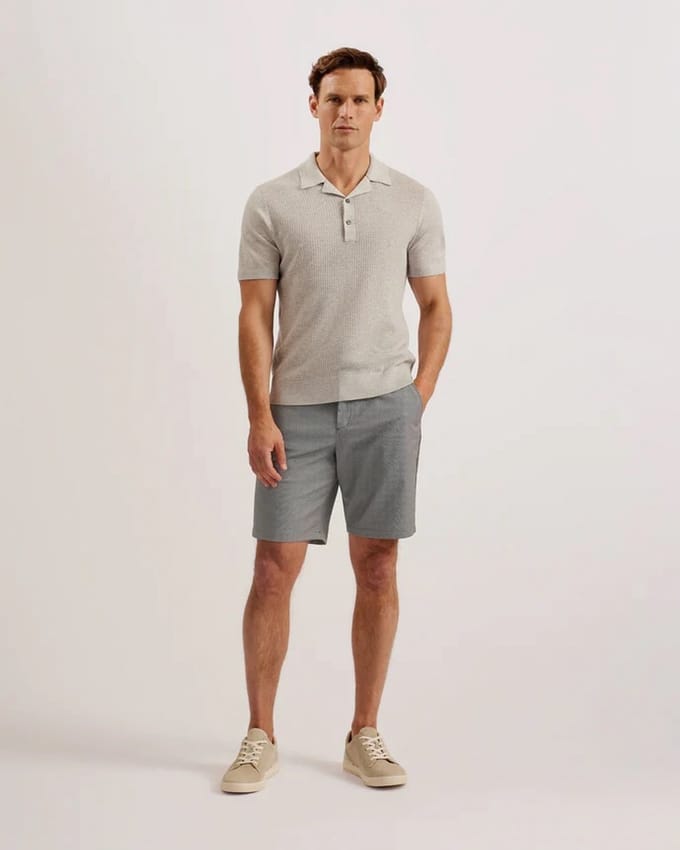 Ted Baker MMS-KATFORD Birds eye lobby shorts 36