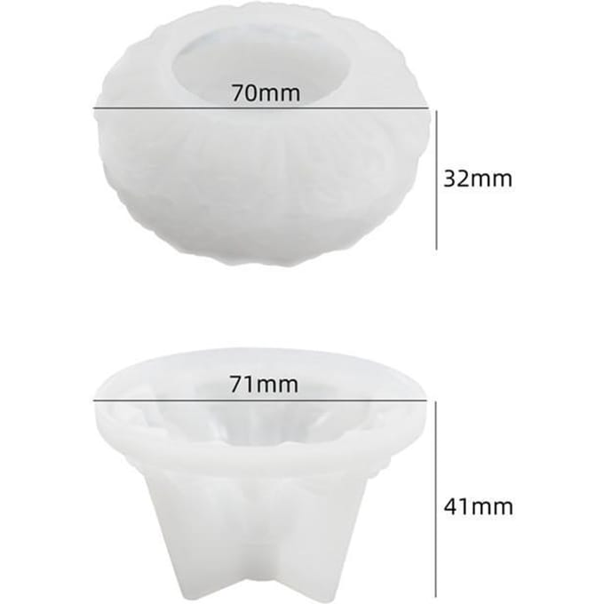 DIY Kristal Epoxy Hars Mal Lotus Kaarsenhouder Spiegel Siliconen Mal white