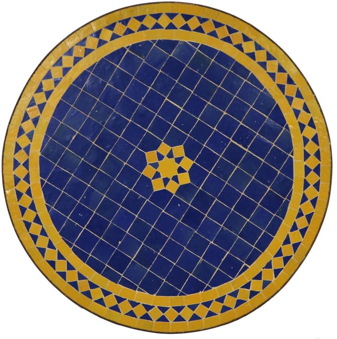 Mozaïek tafel uit Marokko - Rond -M60-17