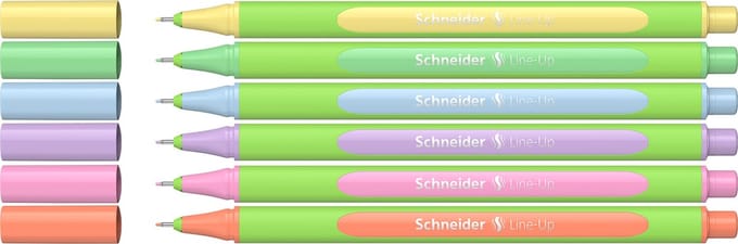 Schneider fineliner - Line-Up – lijnbreedte 0,4mm - pastel - 5+1 gratis - S-191085