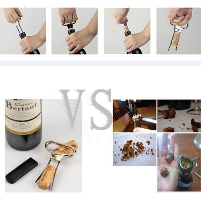 Tire-bouchon pour bouteille de vin, pompe, tire-bouchon, outil de retrait, tire-bouchon, coupe-capsule, accessoires white