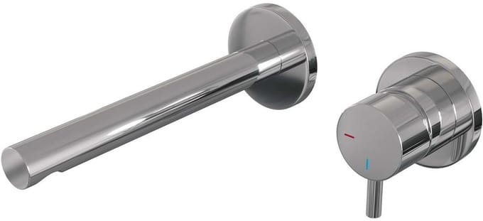Brauer Chrome Edition Inbouw Wastafelmengkraan met Rechte Uitloop en Rozetten Model B1 Chroom